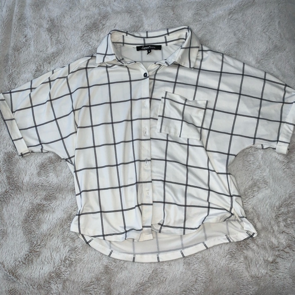 Checkered button down
